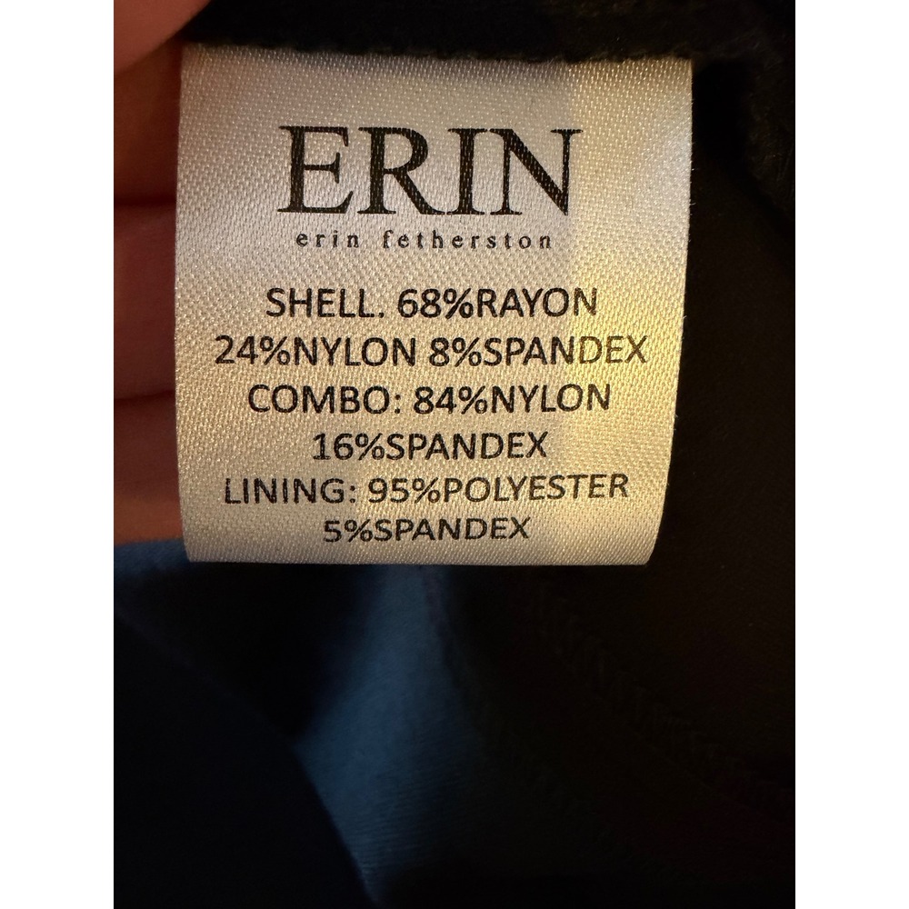 Erin Fetherston Mini Dress Women XS Black Mesh Cutout Skater LBD Party Cocktail - Picture 9 of 10